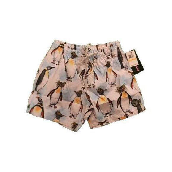 PSYCHO TUNA PENGUIN CREW SWIM SHORTS SIZE S NWT - Picture 1 of 2